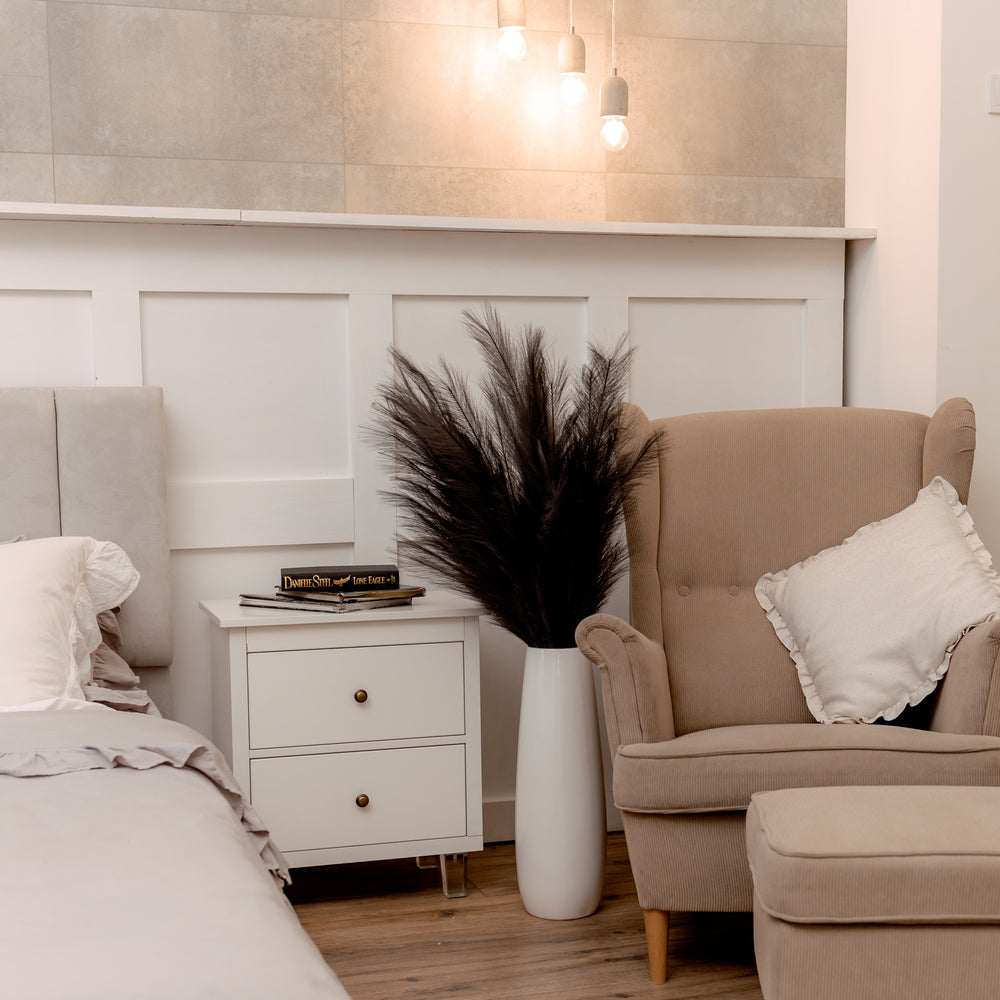 
                  
                    Extra flauschige und hohe künstliche Pampas ORNA in Grau, 3er-Set, Geschenkbox
                  
                