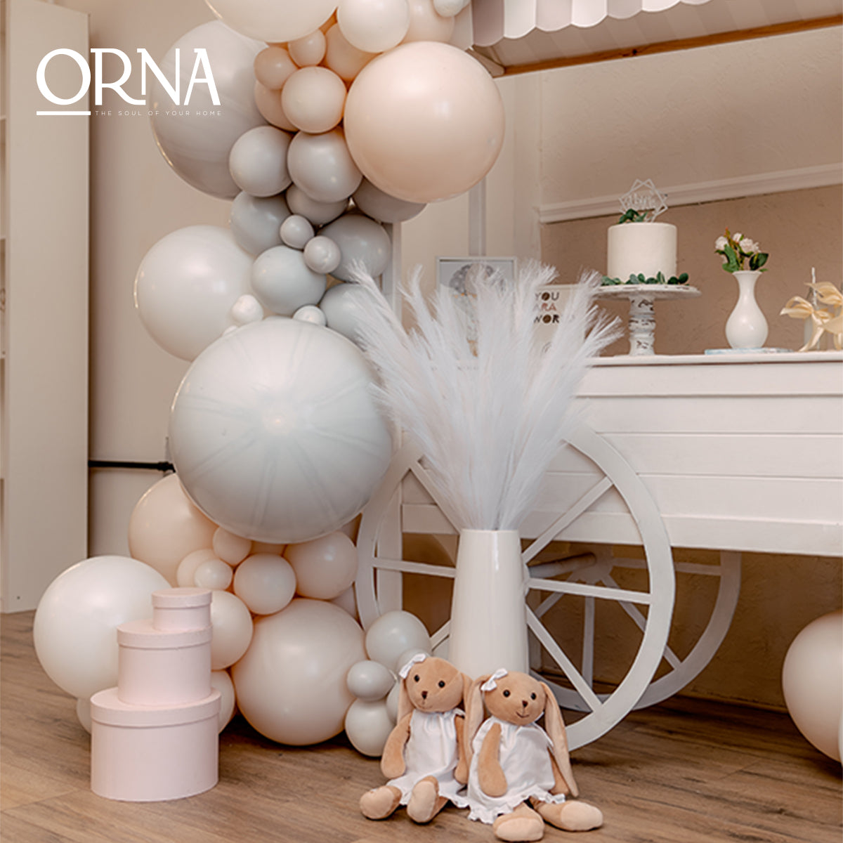 
                  
                    Extra flauschige und hohe künstliche Pampas ORNA in Weiß, 3er-Set, Geschenkbox
                  
                